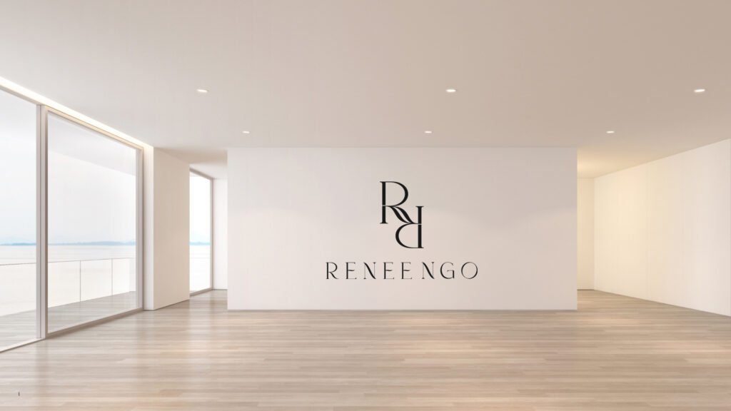 empty room with Renee's logo on the wall